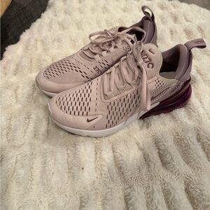 Nike Pink Air Max 270 Sneakers with Mesh Upper